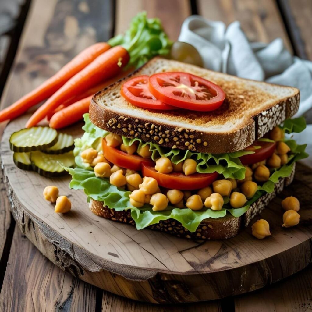 10 Delicious Vegan Lunch Recipes for a Healthy, Flavorful Meal 2 Chickpea Salad Sandwich
