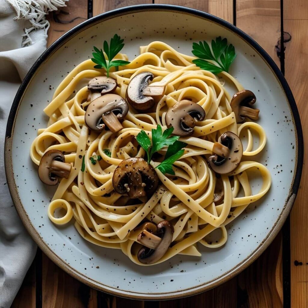 10 Delicious Vegan Dinner Recipes to Try Tonight 2 Creamy Garlic Mushroom Pasta