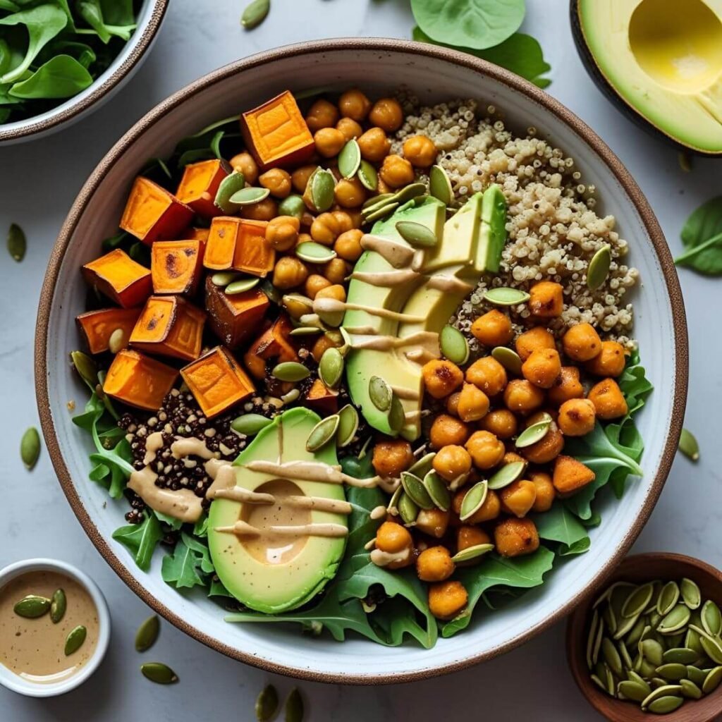 10 Delicious Vegan Dinner Recipes to Try Tonight 10 Sweet Potato & Chickpea Buddha Bowl