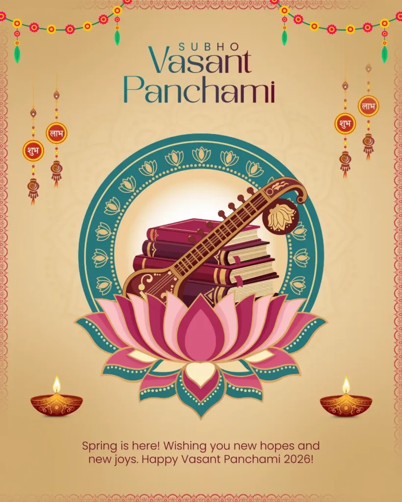 Happy Vasant Panchami 2026: Heartfelt Wishes, Quotes, Images & Messages to Share 6 Vasant Panchami Images wishes 2026